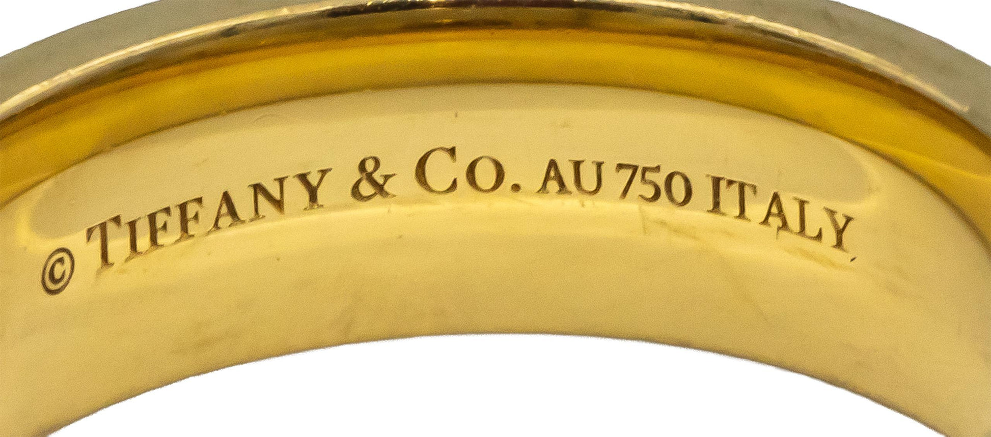 TIFFANY & CO. 18k Yellow Gold VS Round Diamond Tiffany T Ring .13CT 4350 Retail