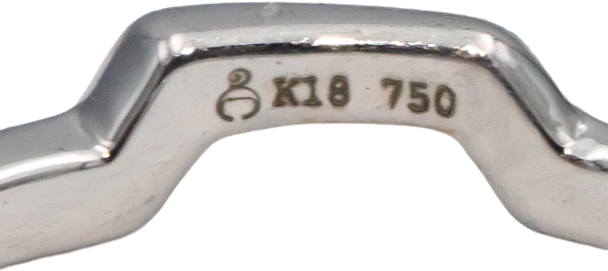 18k White Gold Round Cut Blue Sapphire Contour Band Ring 0.20CT Size 7