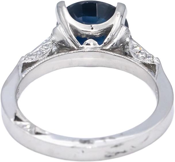 TACORI Platinum Blue Sapphire & Diamond Cocktail Ring 2.48CT Size 6.25