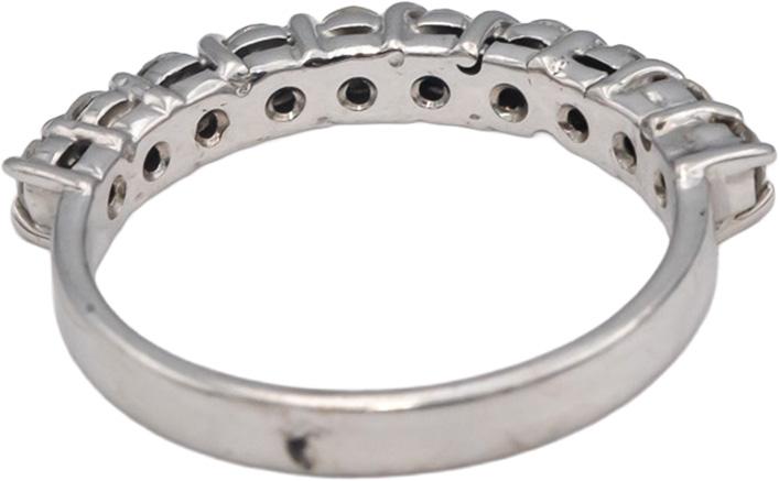 14k White Gold Round Diamond Band Ring 0.50 CT Size 6