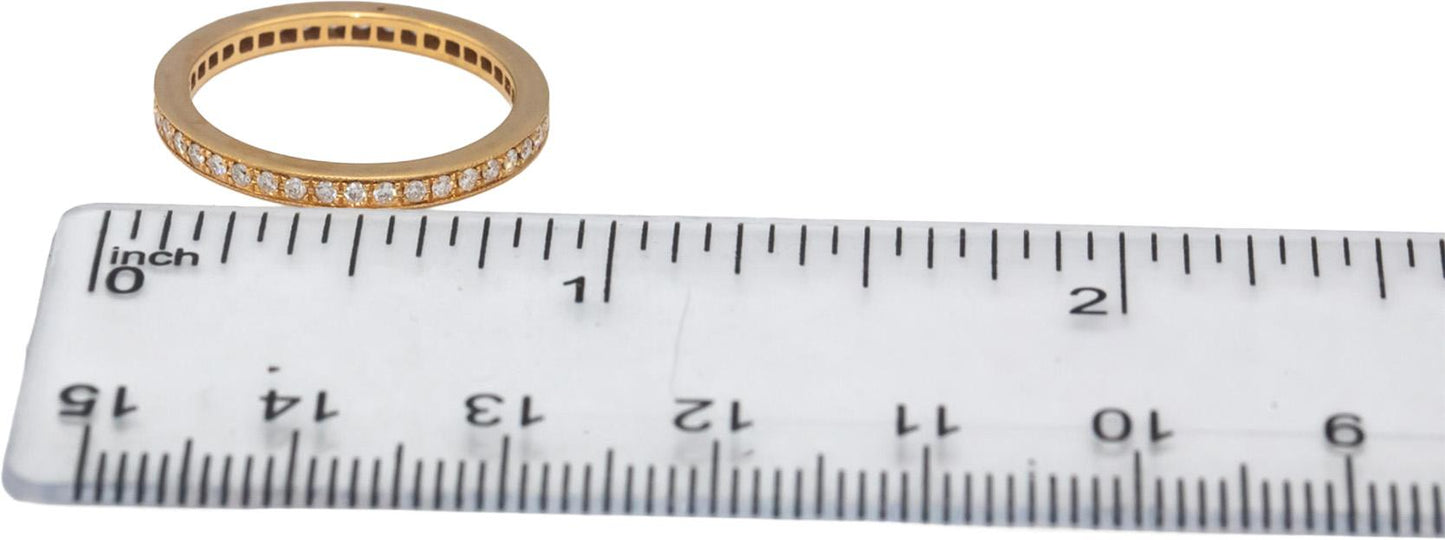 ODELIA 18k Rose Gold 0.50CT Round Diamond Eternity Band Ring 0.50CT Size 6.5