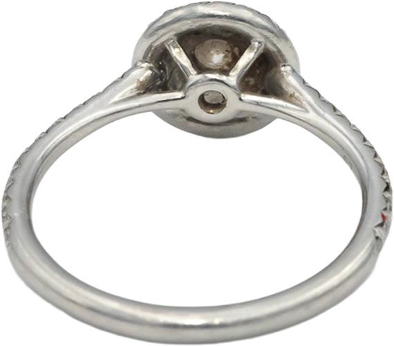 TIFFANY & CO. Platinum Diamond Soleste Double Halo Ring 1.0CT w/ .25CT Center