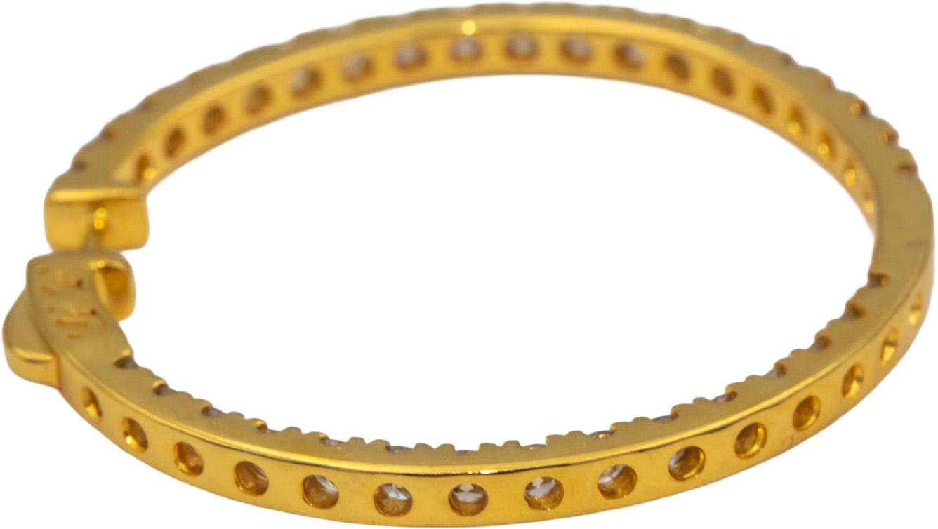 10k Yellow Gold Round Diamond Inside Out Hoop Earrings 5.0CT