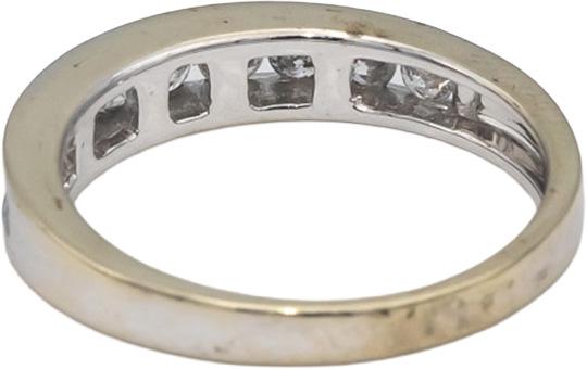 14k White Gold Round Channel Set Diamond Band Ring 0.45CT Size 7.25
