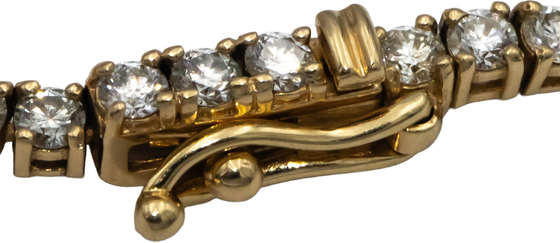 14k Yellow Gold VS Round Diamond Tennis Necklace 8.93CT