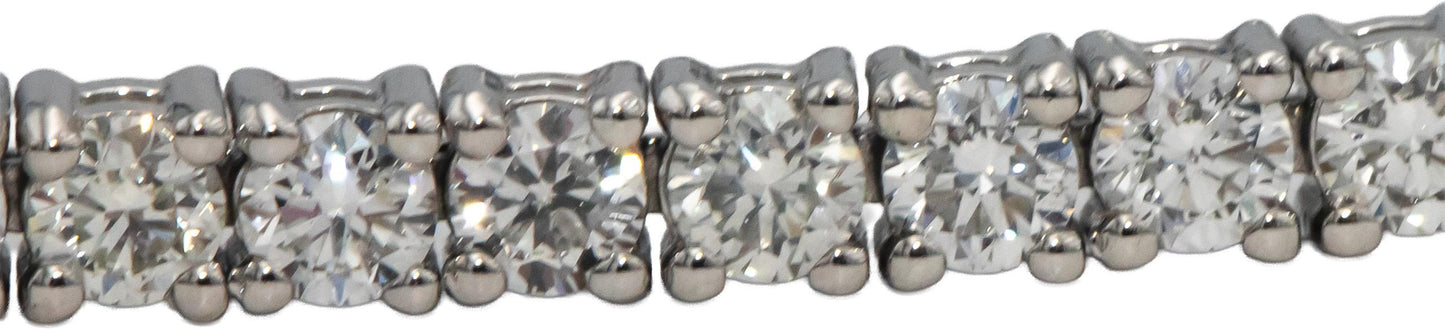 14k White Gold VS Round Diamond Tennis Bracelet 4.37CT