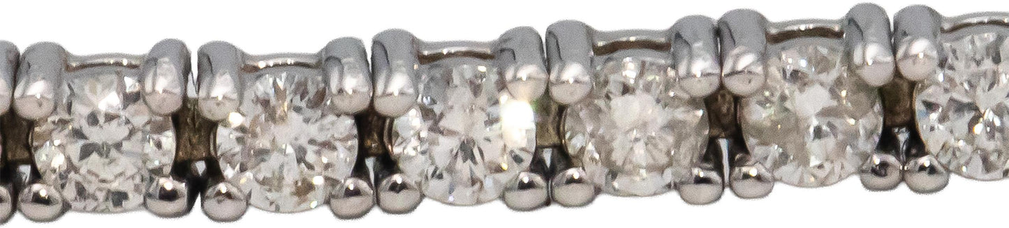 14k White Gold Round Diamond Tennis Bracelet 1.90CT