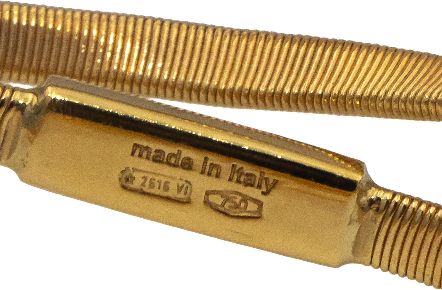 MARCO BICEGO 18k Yellow Gold 3-Band Interlocking Bangle Bracelet