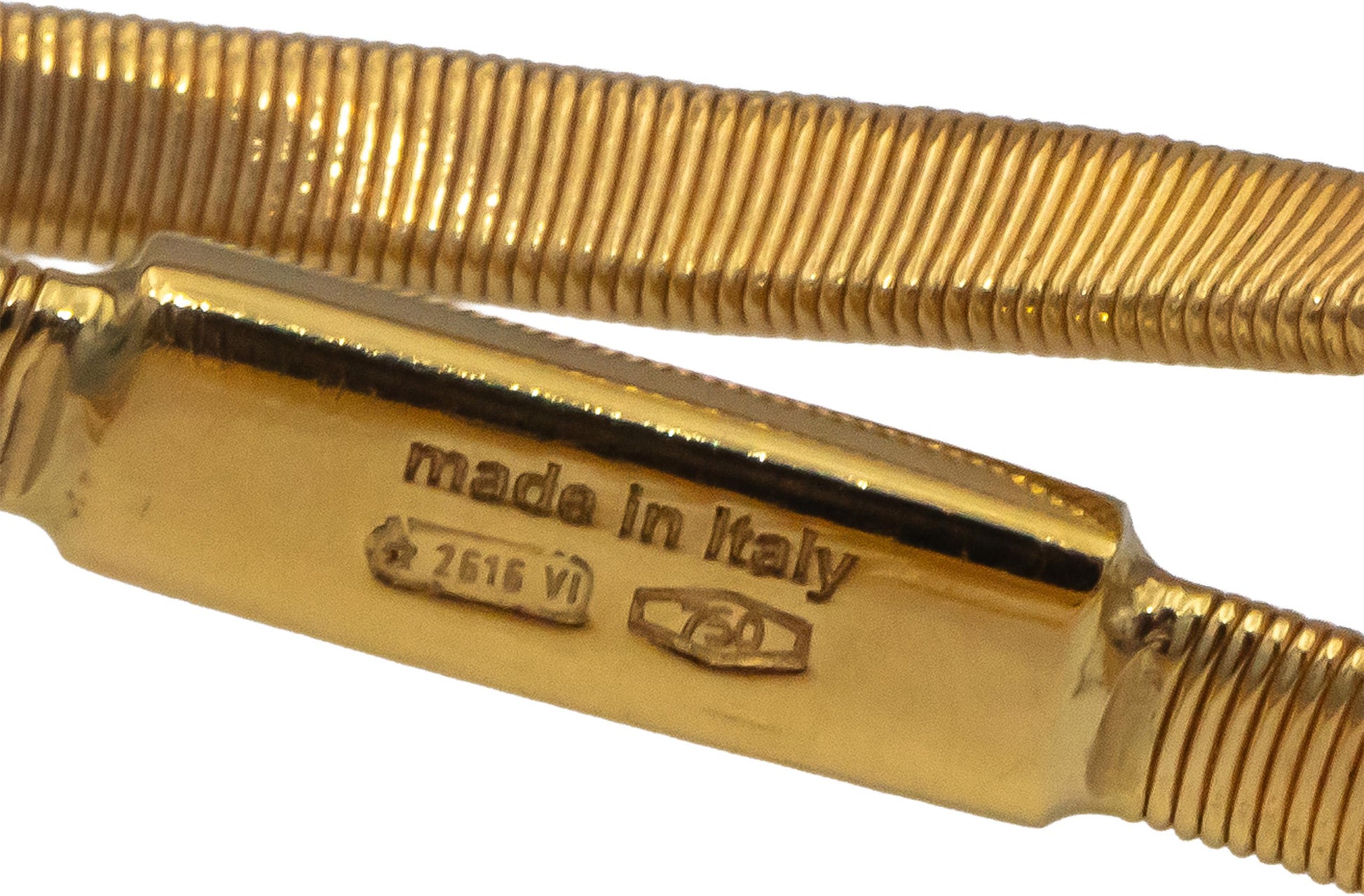 MARCO BICEGO 18k Yellow Gold 3-Band Interlocking Bangle Bracelet