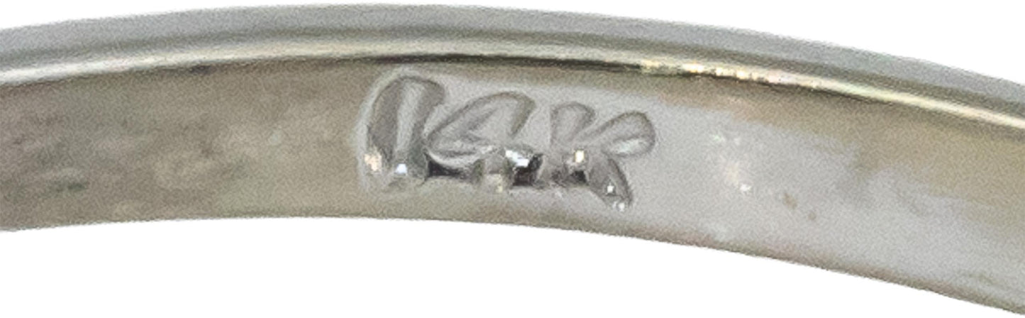 Vintage Antique 14k White Gold Round Diamond Halo Ring 0.25CT Size 9.25