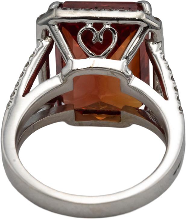 GIA Certified 18k White Gold Lab-Grown Sapphire & Diamond Ring 14.02CT Size 6.5