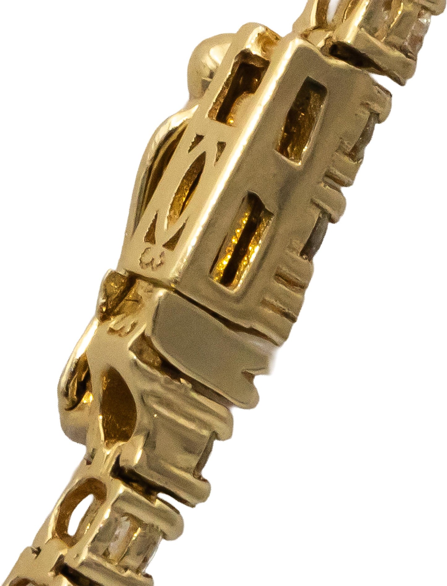 14k Yellow Gold Round Diamond Tennis Necklace 9.09CT