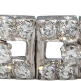Vintage Antique Platinum VS Round Diamond Double Row Bracelet 3.50CT