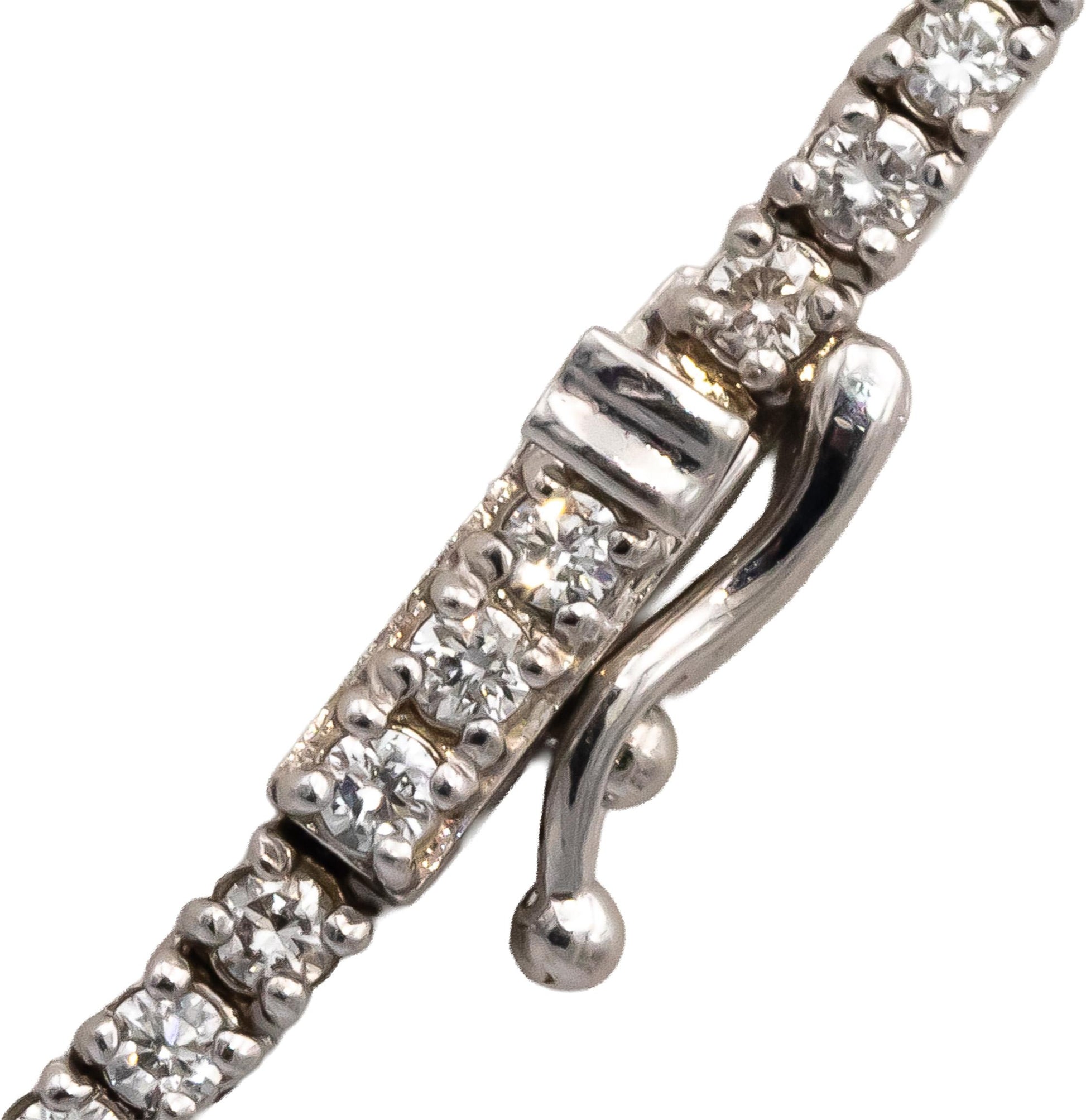 14k White Gold VS Round Diamond Tennis Necklace 4.65CT