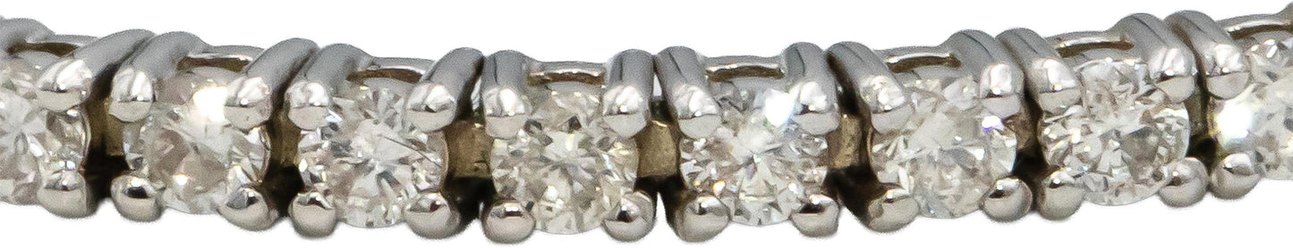 14k White Gold Round Diamond Tennis Bracelet 1.90CT