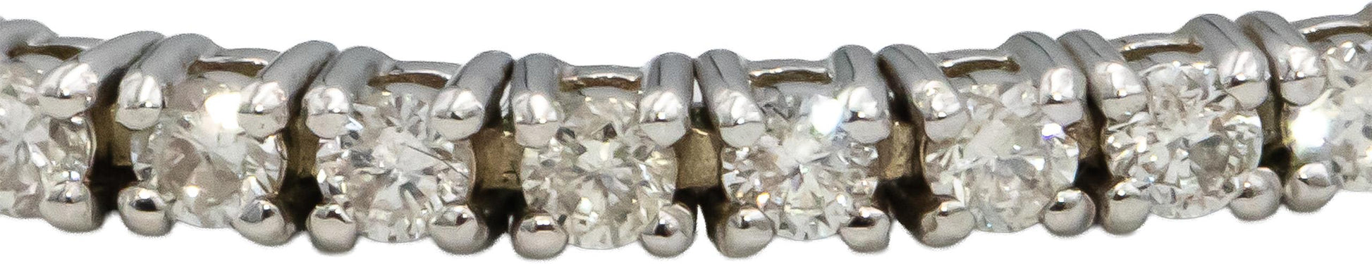 14k White Gold Round Diamond Tennis Bracelet 1.90CT