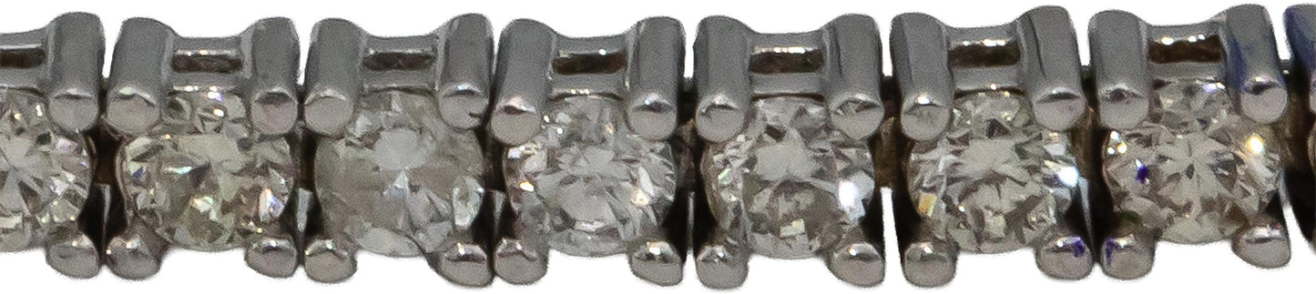 14k White Gold Round Diamond Tennis Bracelet 1.72CT