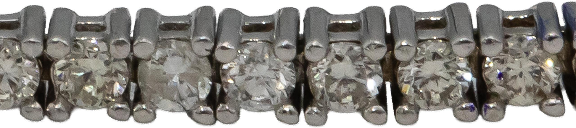 14k White Gold Round Diamond Tennis Bracelet 1.72CT