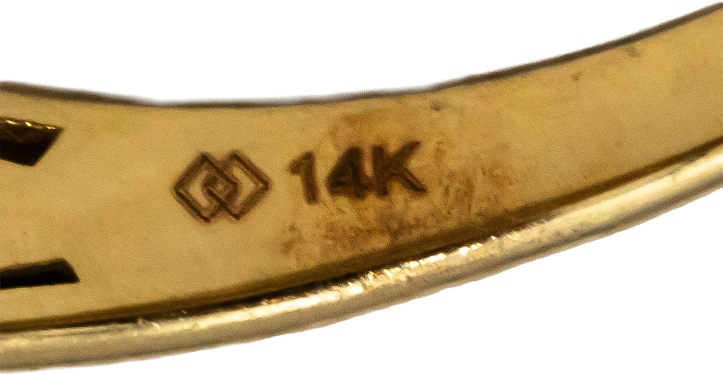 14k Yellow Gold Round Channel Set Diamond Band Ring 0.75CT Size 7.25