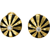 TIFFANY & CO. Vintage 18k Gold Diamond Schlumberger Taj Mahal Earrings .33CT