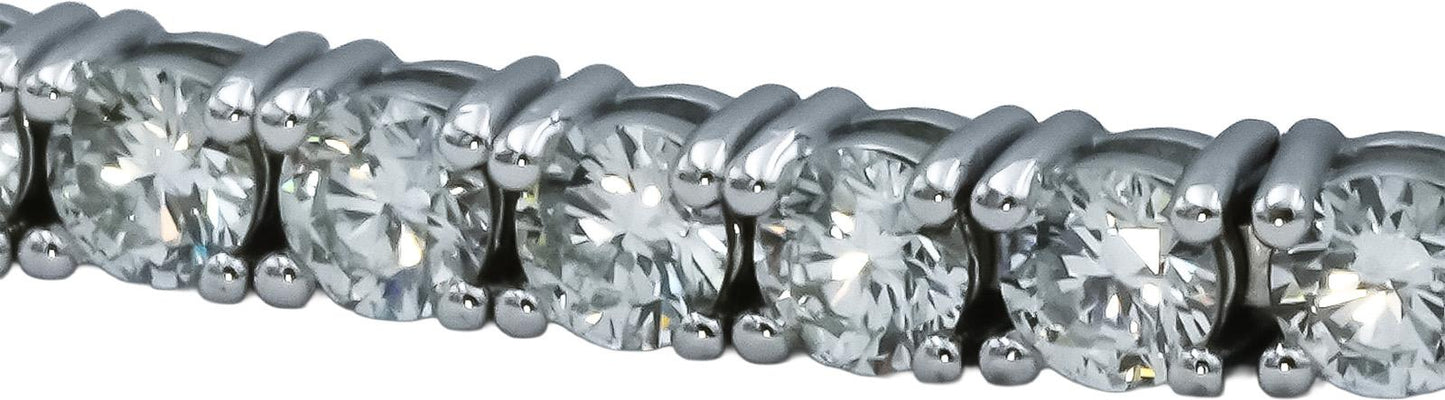 14k White Gold VS Round Diamond Tennis Bracelet 4.95CT