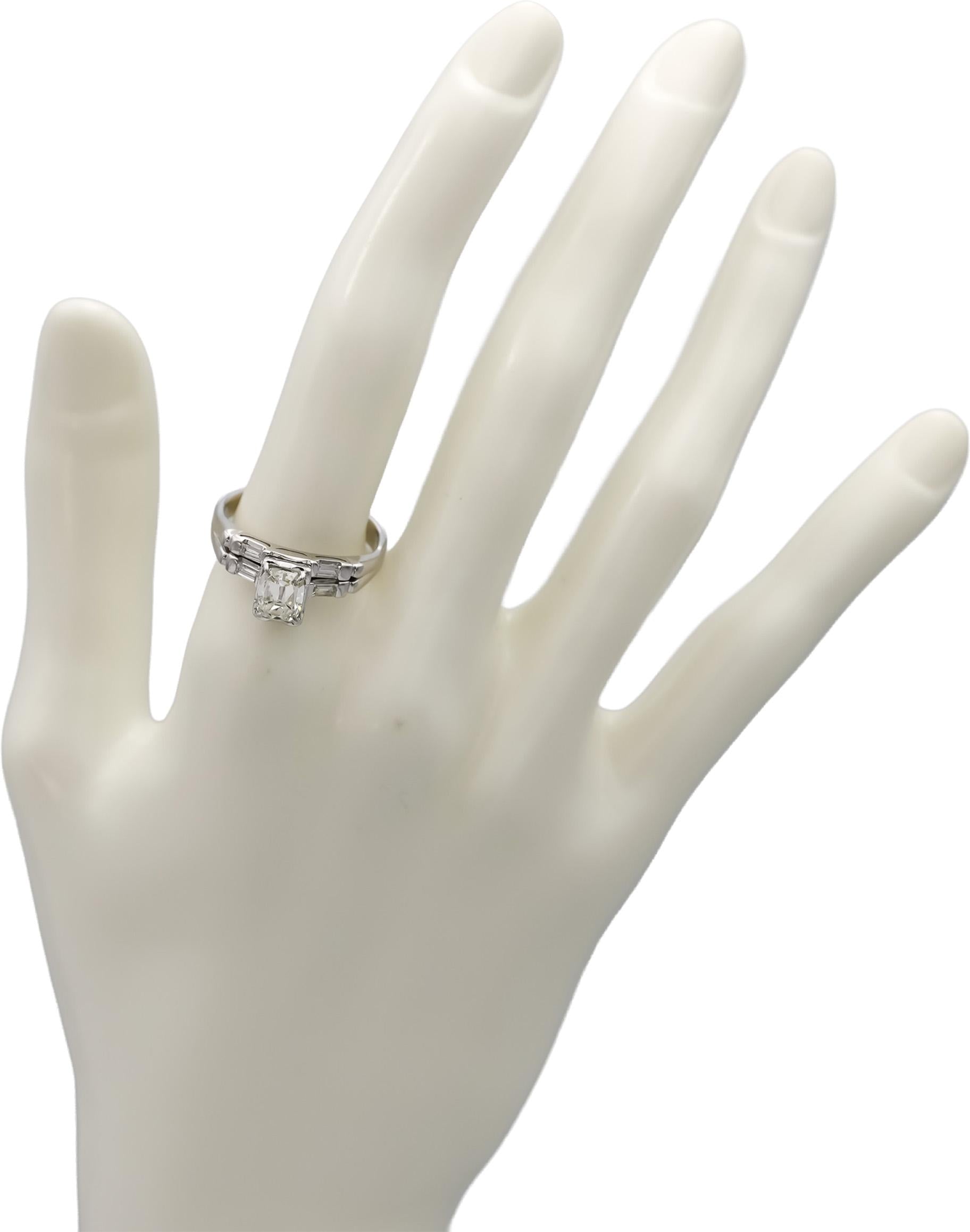 GIA 14k White Gold VS1/K Old Mine Diamond Engagement Ring 1.20CT w/ 1.0CT Center