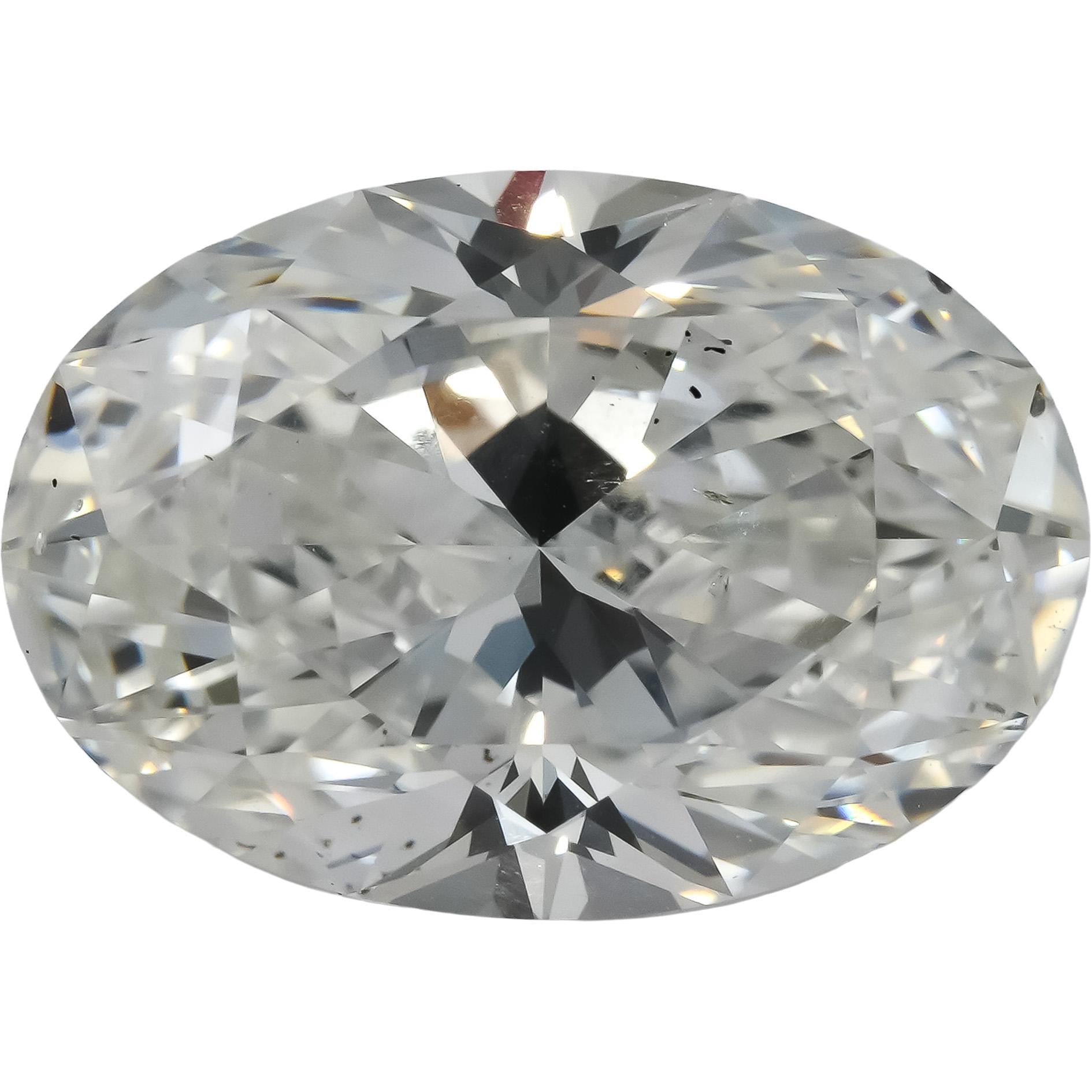 GIA Certified SI1/F Oval Brilliant Diamond Loose Stone 5.01CT