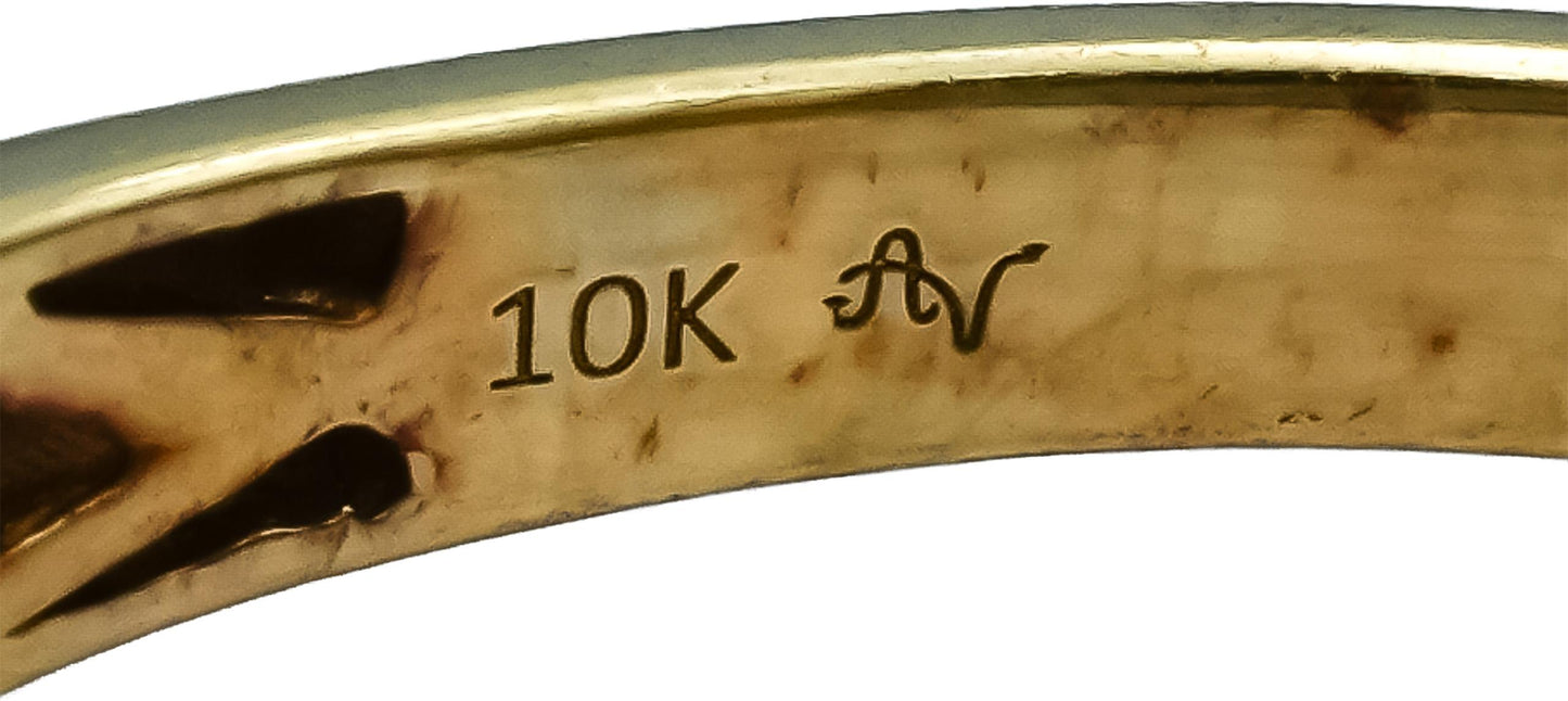 10k Yellow Gold Round Channel Set Diamond Band Ring 0.50CT Size 10