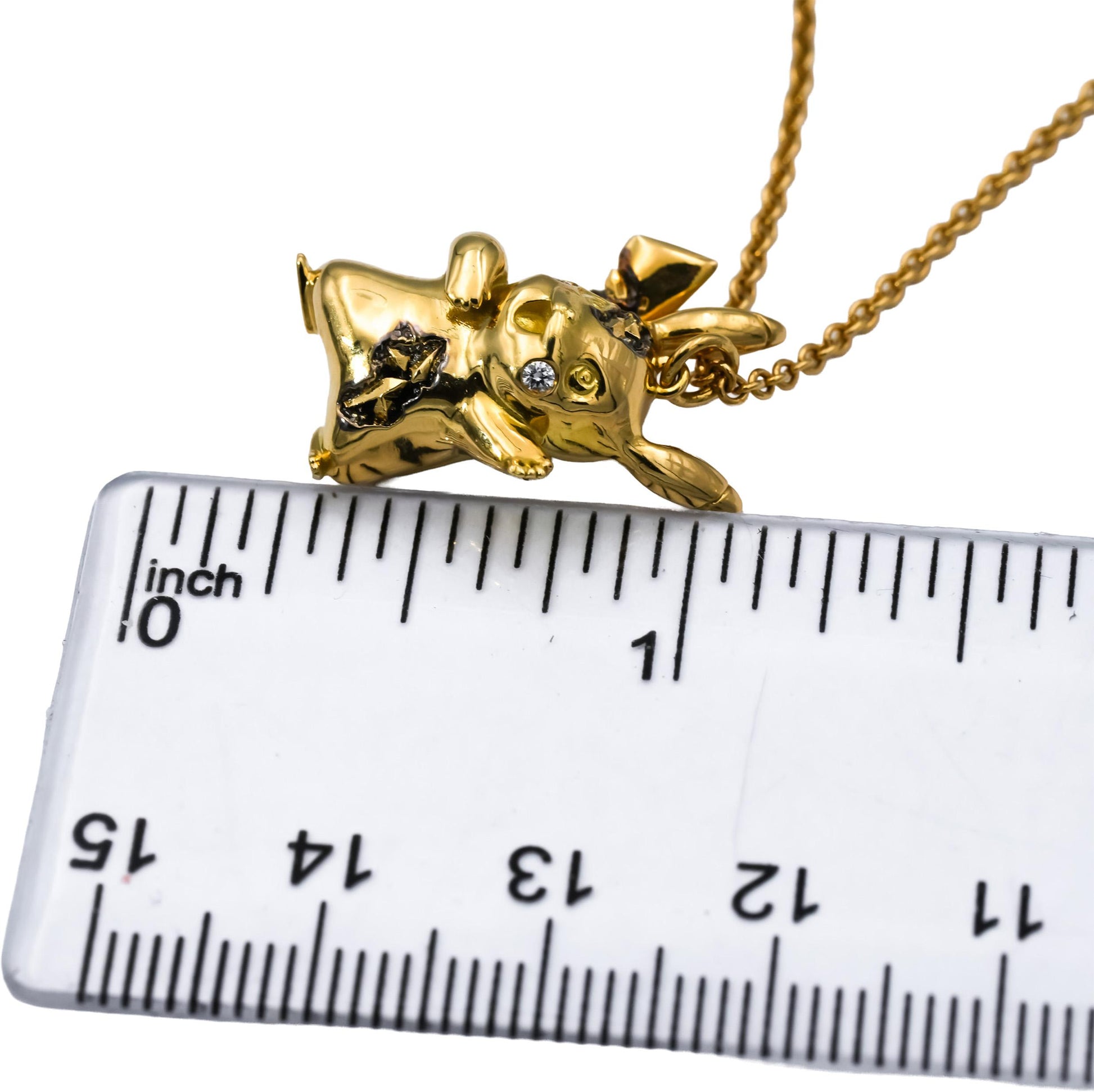 TIFFANY & CO. 18k Gold Arsham Studios Pokémon Pikachu Pendant Necklace w/ Box