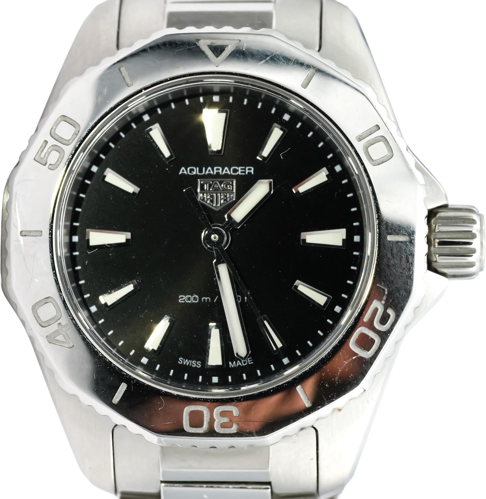 TAG HUER Stainless Steel Aquaracer Professional 200 Ladies Watch w/ Box & Papers