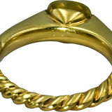 DAVID YURMAN 18k Yellow Gold Cushion Cut Peridot Cocktail Ring Size 6