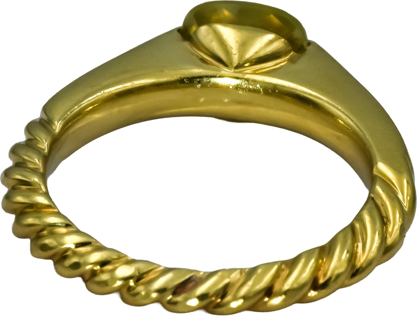 DAVID YURMAN 18k Yellow Gold Cushion Cut Peridot Cocktail Ring Size 6