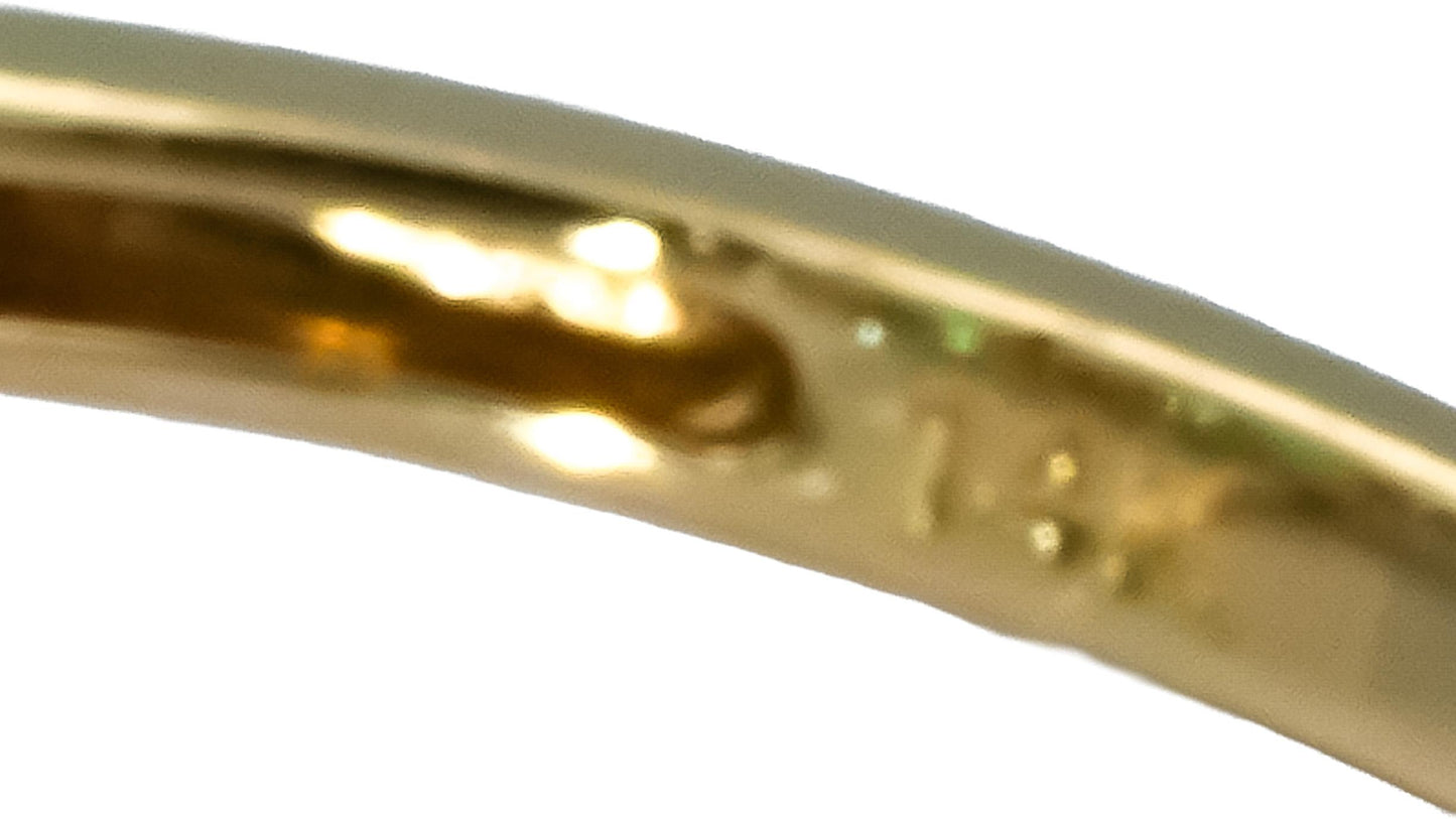 14k Yellow Gold Diamond and Emerald Cocktail Ring 1.10CT Size 7.25