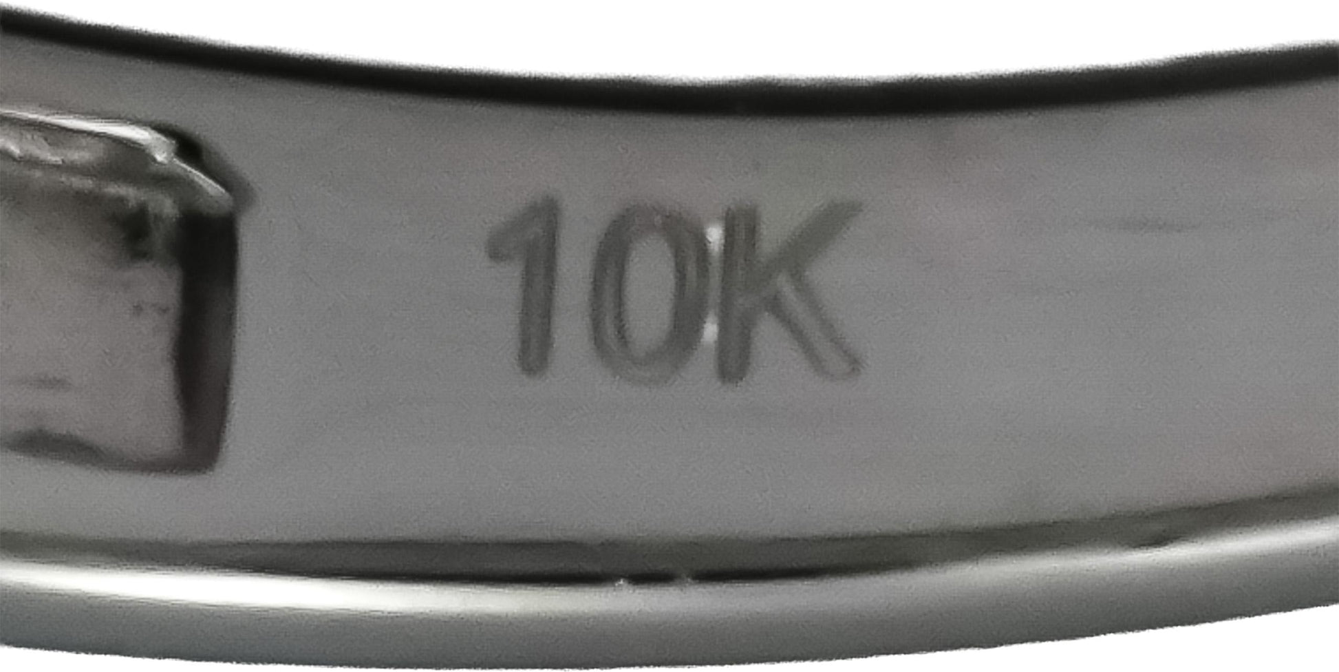 10k White Gold Round Channel Set Diamond Band Ring 0.15CT Size 7.25