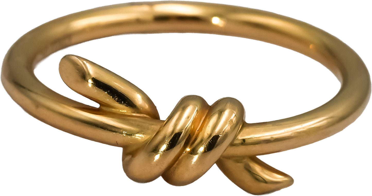 TIFFANY & CO. 18k Yellow Gold Knot Ring Size 5