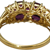14k Yellow Gold Tourmaline and Citrine Band Ring 1.35CT Size 11