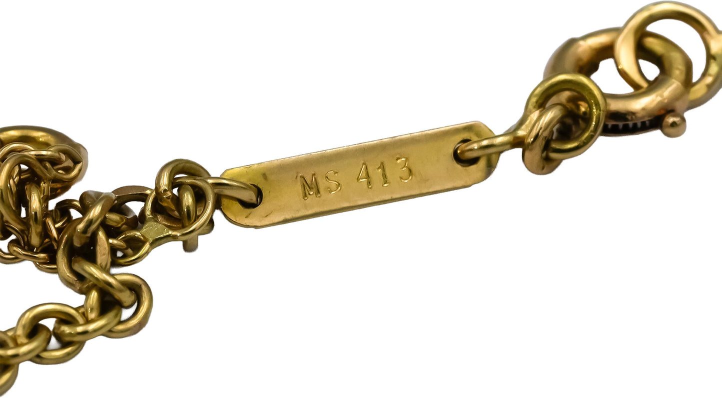 CARTIER 18k Yellow White Rose Gold Intertwined Bands Trinity Necklace