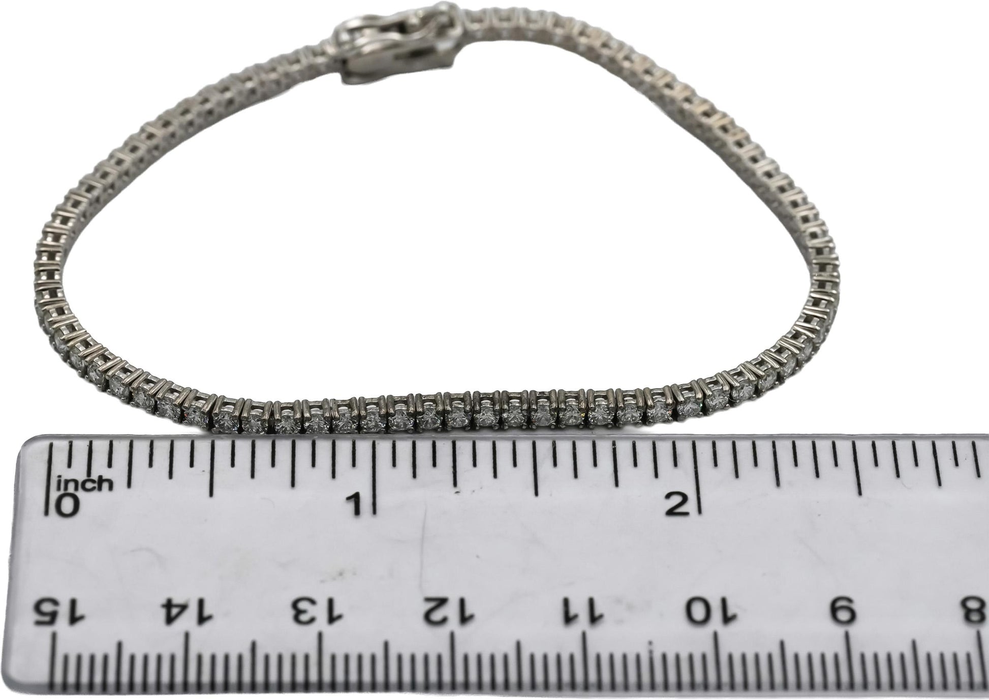14k White Gold VS Round Diamond Tennis Bracelet 2.71CT