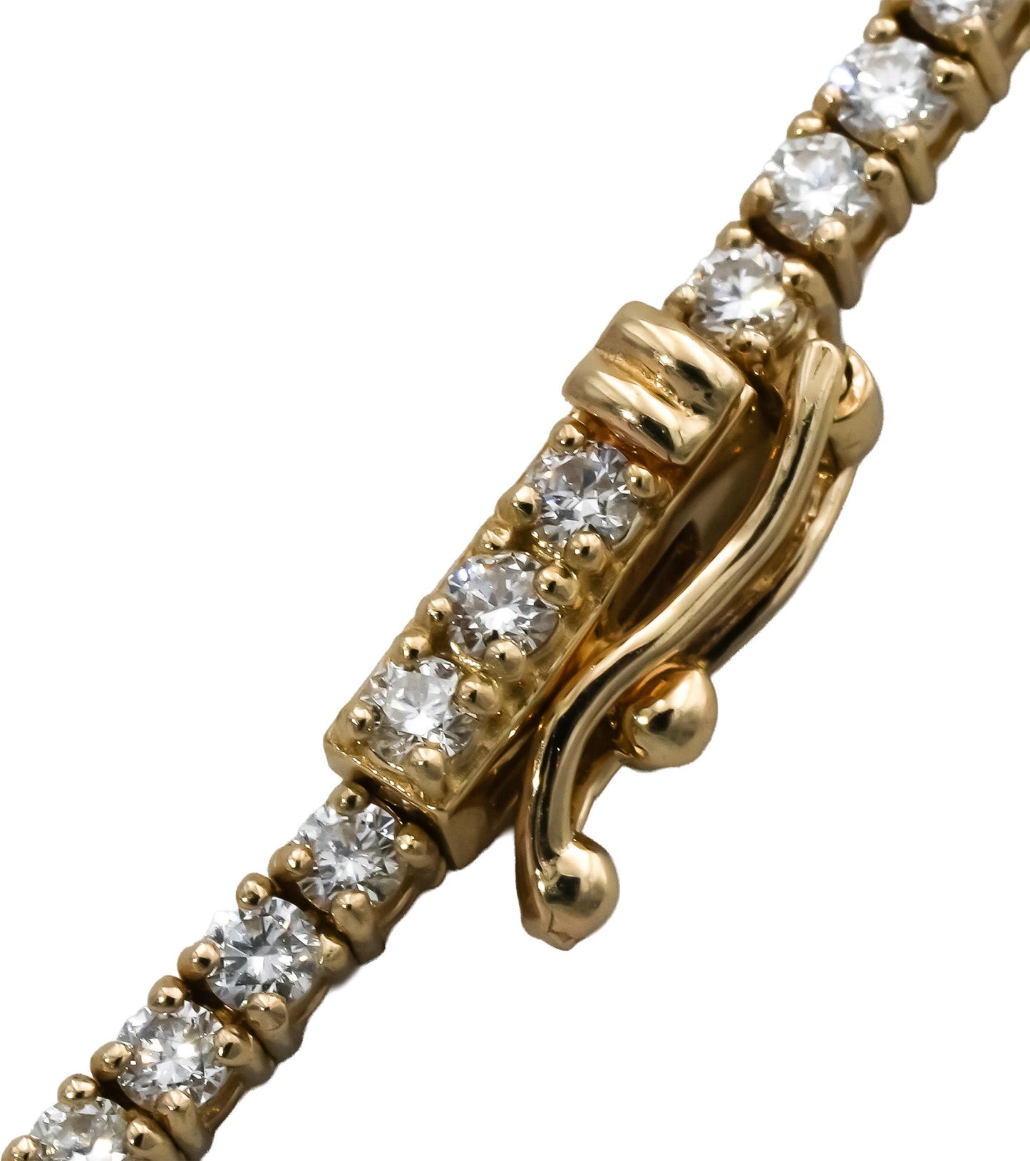 14k Yellow Gold Round Diamond Tennis Necklace 5.64CT