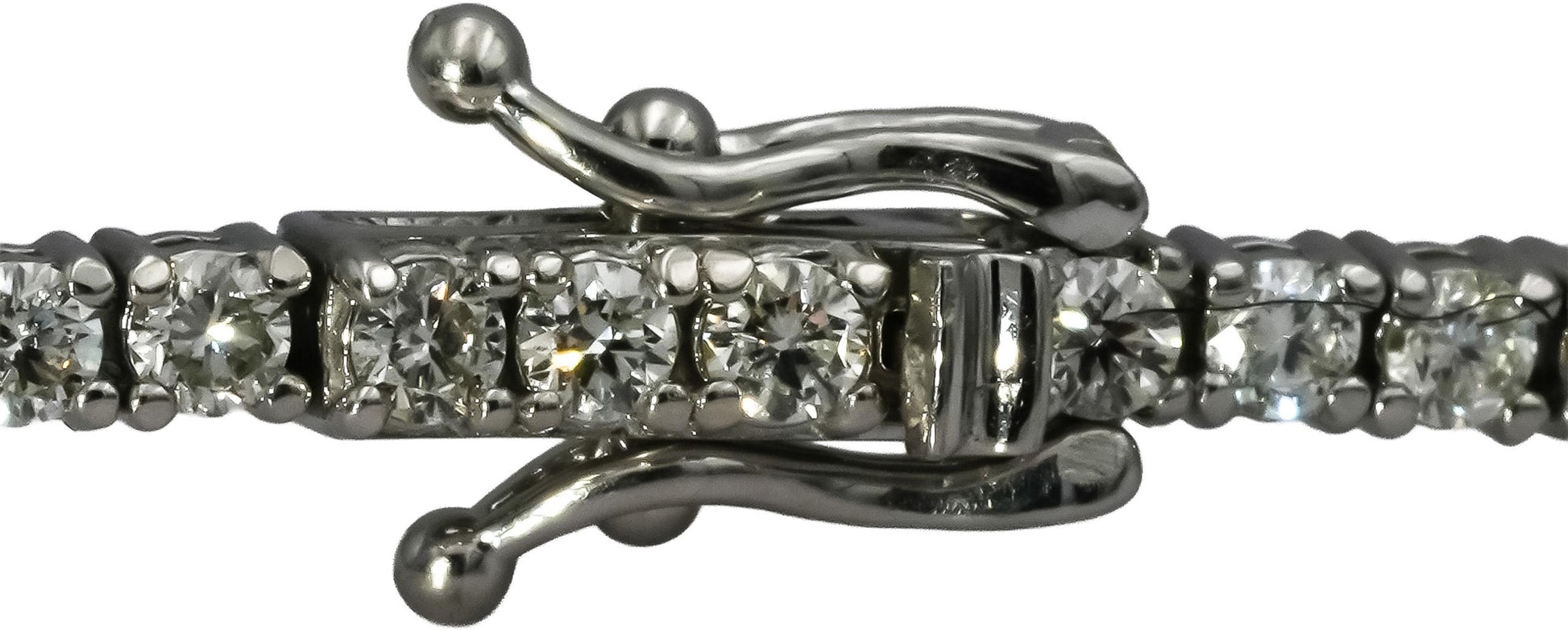 14k White Gold VS Round Diamond Tennis Bracelet 3.0CT 70 Pieces