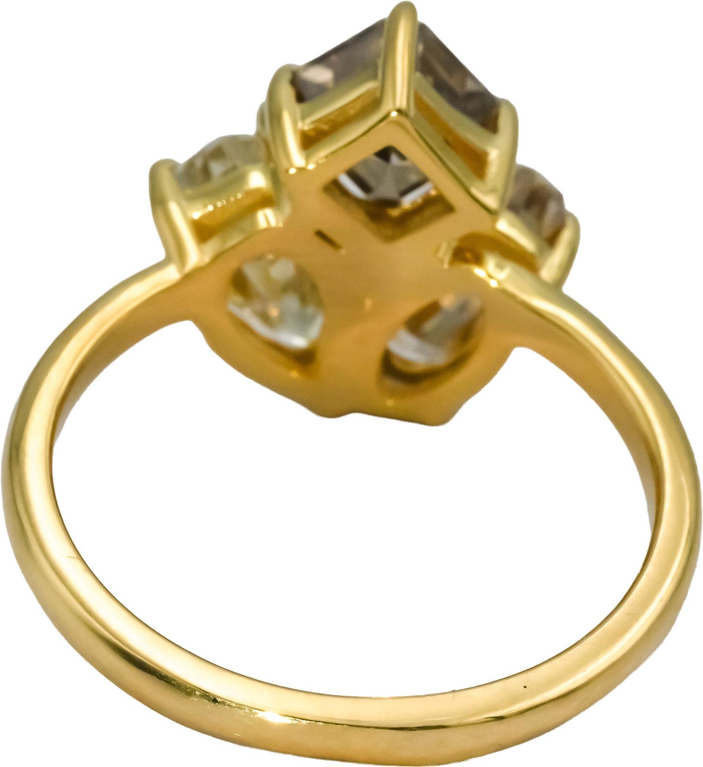 14k Yellow Gold VS Mixed Cuts Diamond Cocktail Ring 3.10CT Size 6.5