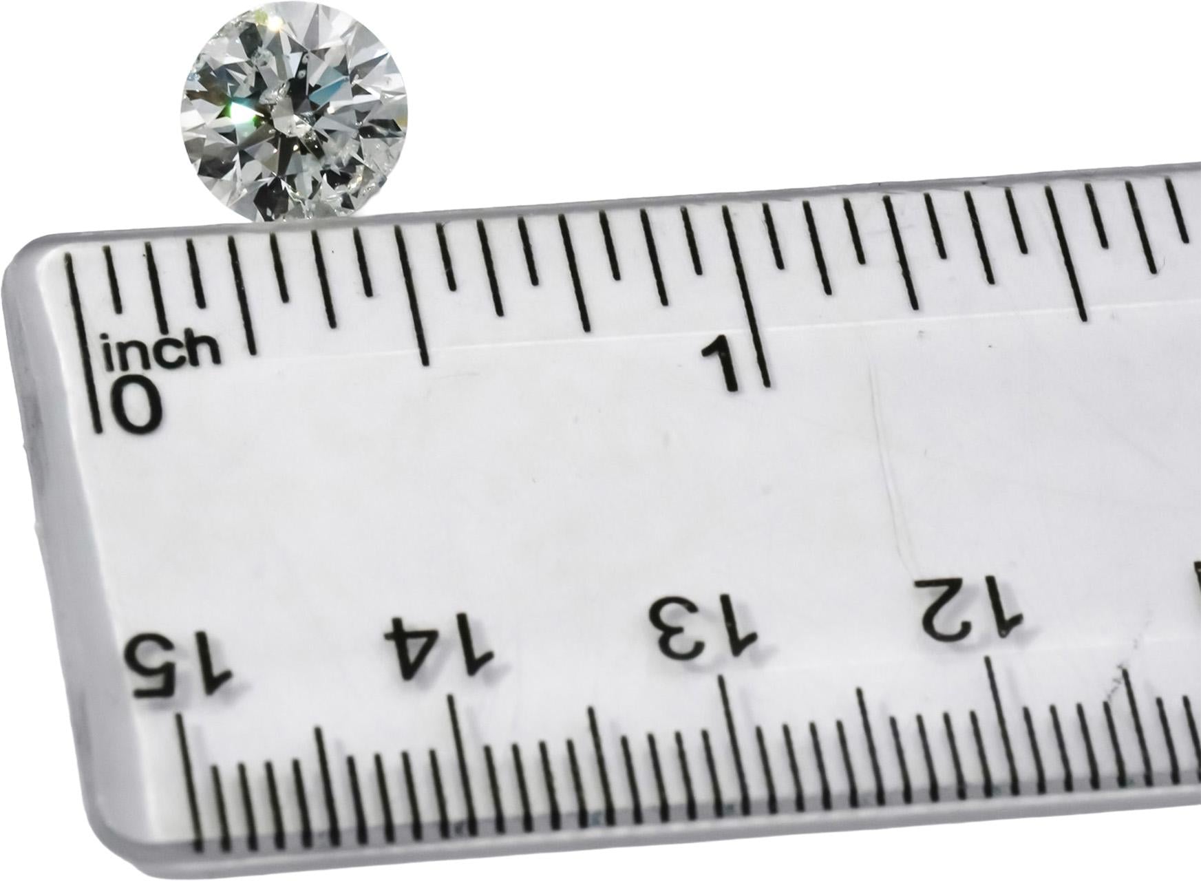 HRD Certified I1/E Round Cut Natural Diamond Loose Stone 2.51CT