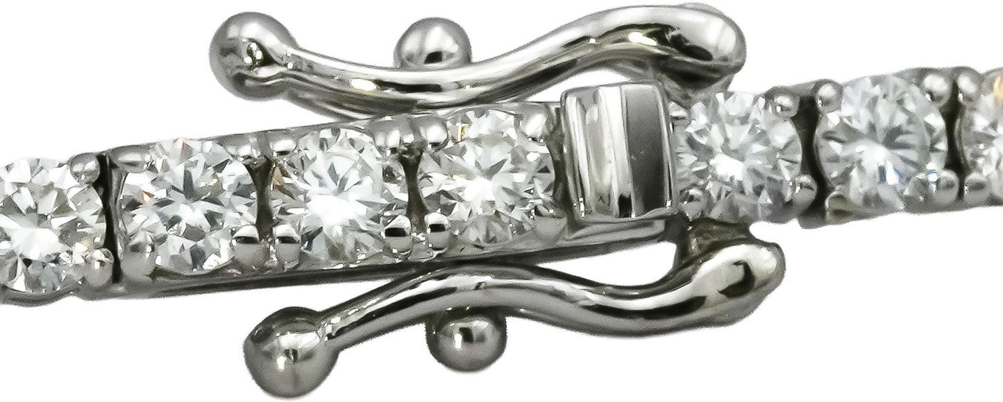14k White Gold VS Round Natural Diamond Tennis Bracelet 3.51CT