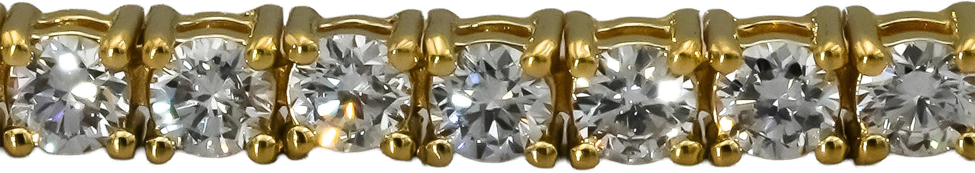 14k Yellow Gold VS Round Lab-Grown Diamond Tennis Bracelet 3.51CT