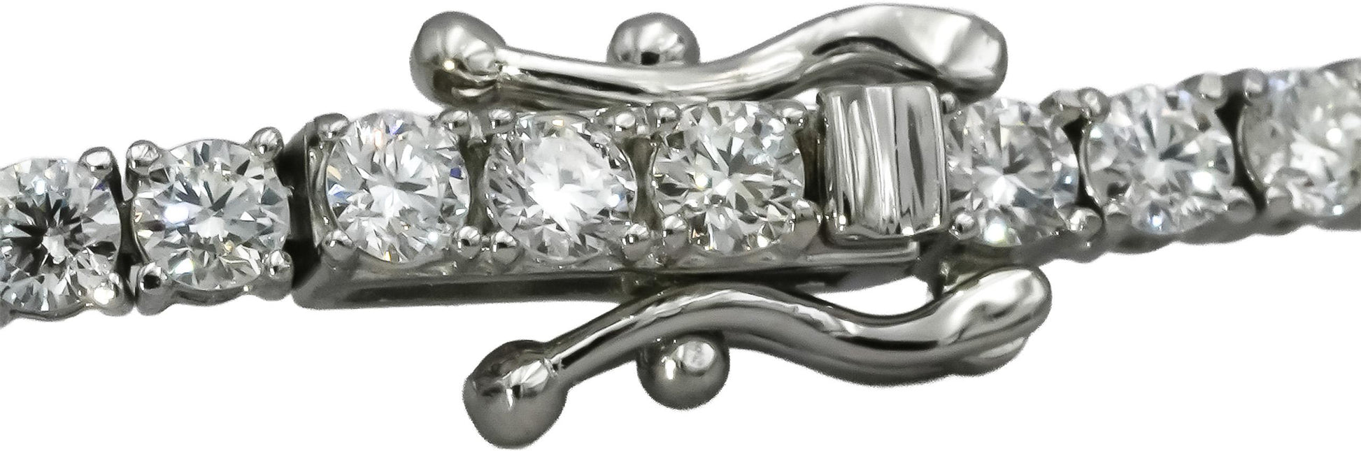 14k White Gold VS Round Natural Diamond Tennis Bracelet 3.58CT