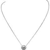 14k White Gold VS Round Lab-Grown Diamond Solitaire Pendant Necklace 2.02CT