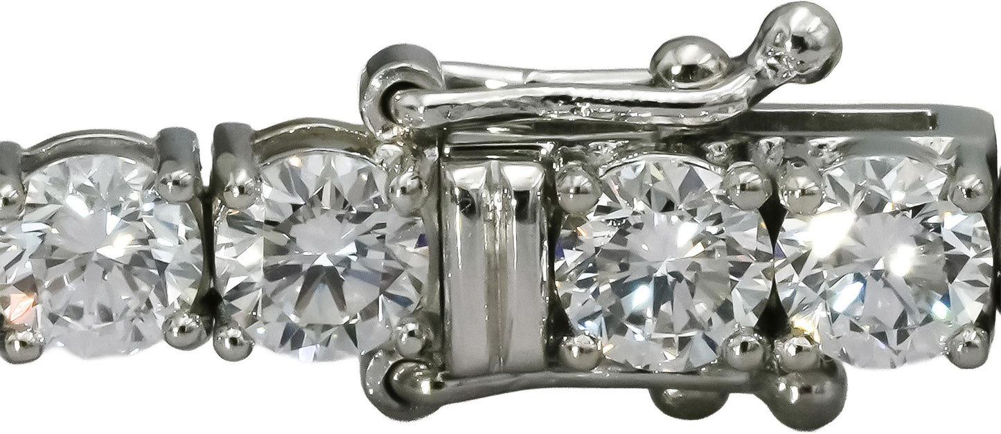 Platinum VS Round Lab-Grown Diamond Tennis Bracelet 9.54CT