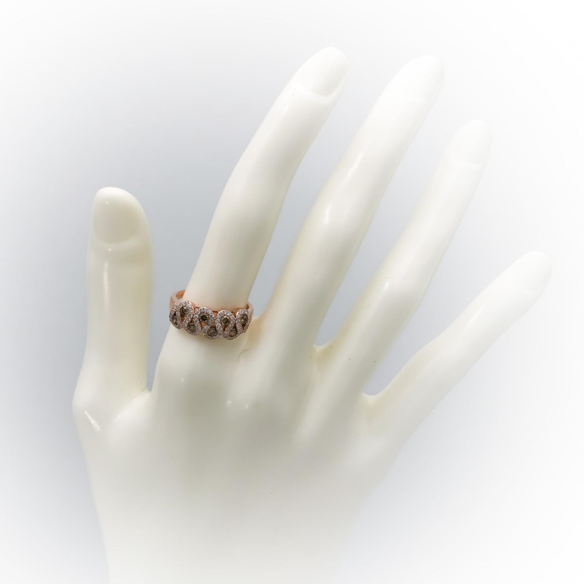 14k Rose Gold VS Natural Diamond Band Ring 1.0CT Size 6.75