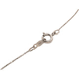 10K White Gold Round & Baguette Cluster Drop Dangle Pendant Necklace 1.0CT