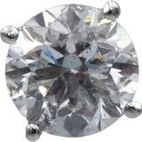 Diamond 14k White Gold Jewelry Round Cut Stud Earrings 4.04CT